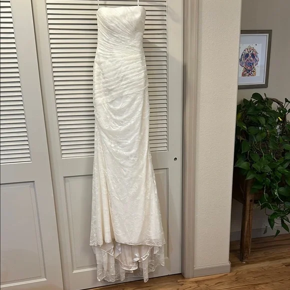 White By Vera Wang Ivory Lace Wedding Dress - New With Tag - Picture 7 of 16